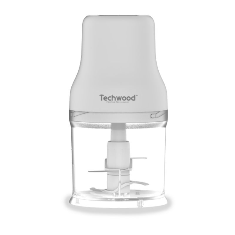 Mini Hachoir Techwood Double Lames 200W - Blanc (Tha-350)