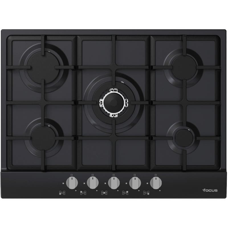 Plaque de Cuisson Encastrable Focus F478B 5 Feux 70cm - Noir