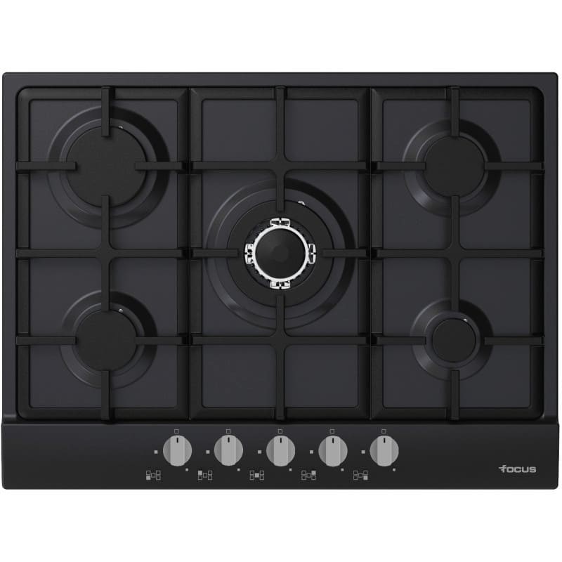 Plaque de Cuisson Encastrable Focus F478B 5 Feux 70cm - Noir
