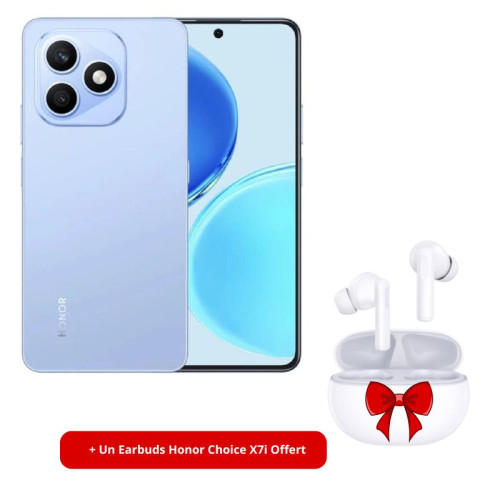 Smartphone HONOR X8D 4G 8Go 256Go Light Blue + Earbuds X7i Gratuit