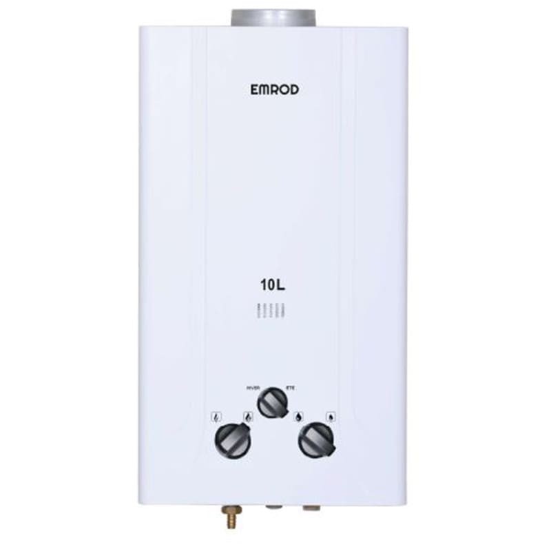 Chauffe Bain EMROD 10L à Gaz Naturel - Blanc