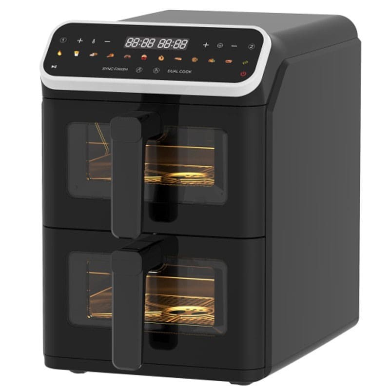 Friteuse Sans Huile TECHWOOD Duo 5.6L+ 5.6L 2700W - Noir (CS-9011)