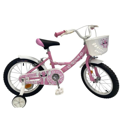 Vélo Enfant Stitch 20 Pouces avec Roues Stabilisatrices – Rose