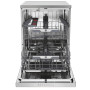 Lave-vaisselle Hoover HF6C7F0X inox – porte ouverte et compartiments