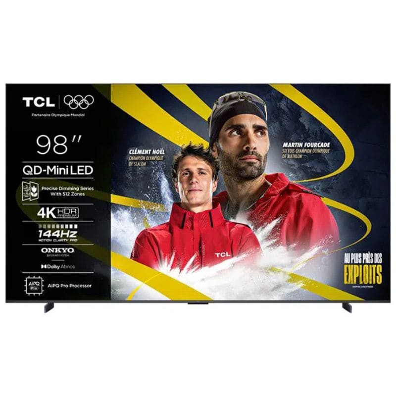 Téléviseur TCL 98C6K 98" QD‑MiniLED 4K UHD Smart TV – Noir