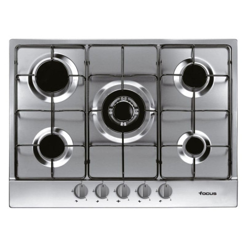Plaque de Cuisson Encastrable Focus 5 Feux 70 cm Inox - F407X