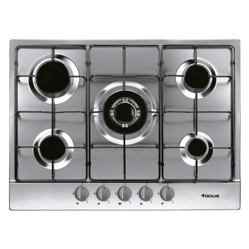 Plaque de Cuisson Encastrable Focus 5 Feux 70 cm Inox - F407X