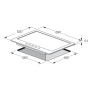 Les dimensions de Plaque de Cuisson Encastrable Focus F407X 5 Feux 70 cm Inox