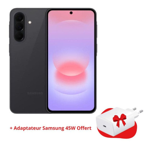 Smartphone Samsung Galaxy A37 5G  8Go 256Go Noir avec Chargeur Samsung 45W Offert