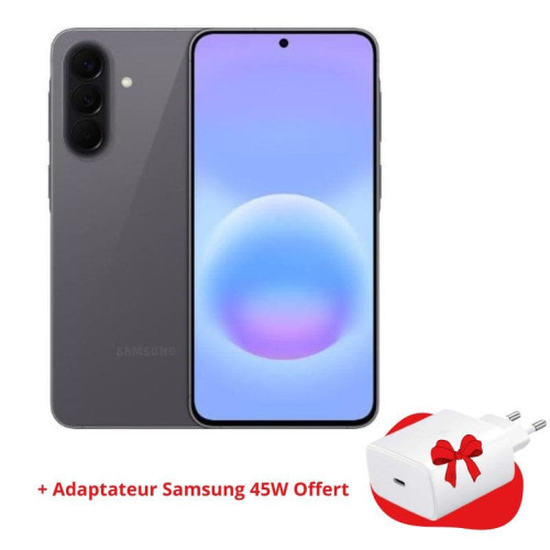 Smartphone Samsung Galaxy A57 5G 8Go 128Go Gris avec Chargeur Samsung 45W Offert