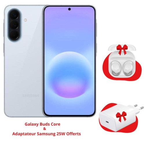 Smartphone Samsung Galaxy A57 5G 8Go 128Go Bleu + adaptateur samsung 25w et écouteurs samsung offerts