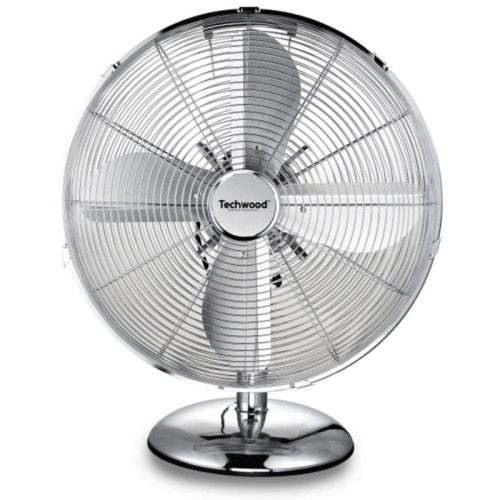 Ventilateur de Table Techwood TVI-339 45W Chrome - 3 Vitesses Ventilateur de Table Techwood TVI-339 45W Chrome - 3 Vitesses