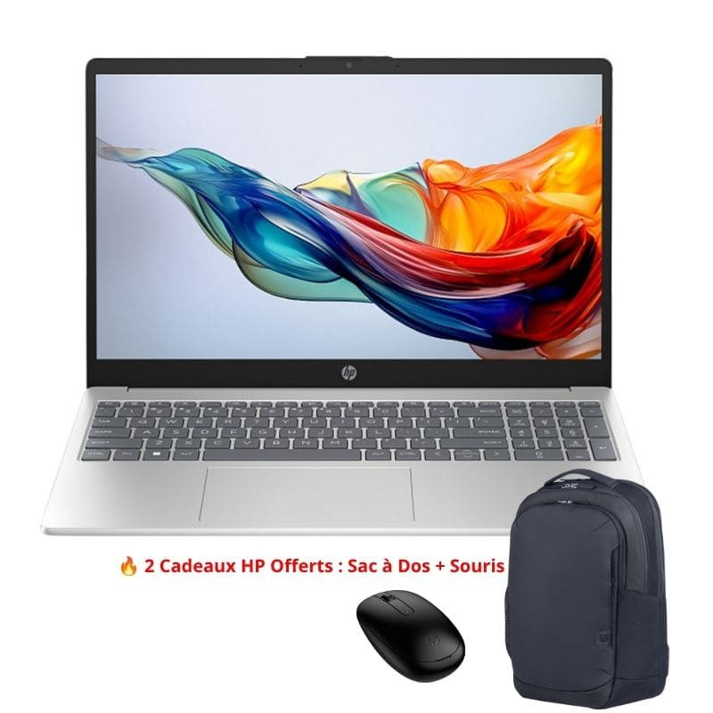 PC Portable HP 15-fc0180nk AMD Ryzen 3 8Go 512Go SSD Silver -D48SVEA