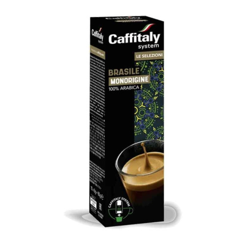 Paquet de 10 Capsules CAFFITALY Monorigine Brasile Paquet de 10 Capsules CAFFITALY Monorigine Brasile, saveur intense