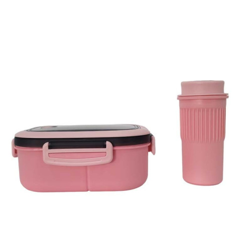 Kit Lunch Box Et Bouteille D'eau Rose Kit Lunch Box Et Bouteille D'eau Rose