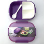Lunch Box Avec Bouteille et Cuillère Violet Lunch Box Avec Bouteille et Cuillère Violet