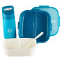 Lunch Box Avec Bouteille et Cuillère bleu Lunch Box Avec Bouteille et Cuillère bleu