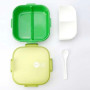 Boîte à lunch verte pour enfants Avec Bouteille et Cuillère Boîte à lunch verte pour enfants Avec Bouteille et Cuillère