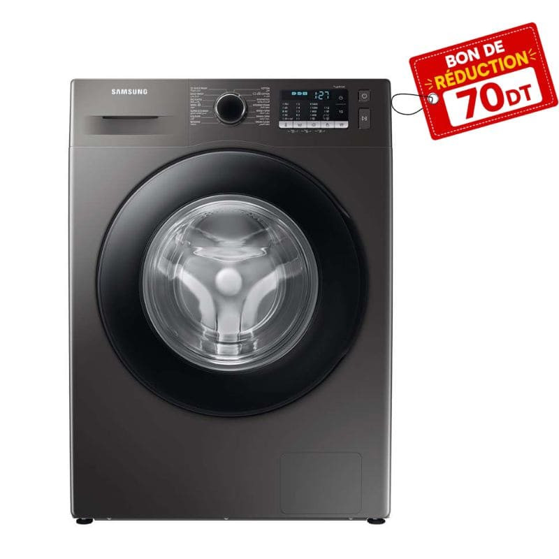 Lave Linge Frontale SAMSUNG EcoBubble 8Kg WW80TA046AX avec Bon de Réduction de 70 dt