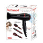 Sèche Cheveux Techwood TCO-6075 2200 W Noir avec 3 Brosses au Meilleur Prix