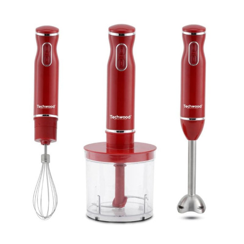 Mixeur Plongeant 3 en 1 Techwood 600W TMS-9605 Rouge Mixeur Plongeant 3 en 1 Techwood 600W TMS-9605 Rouge