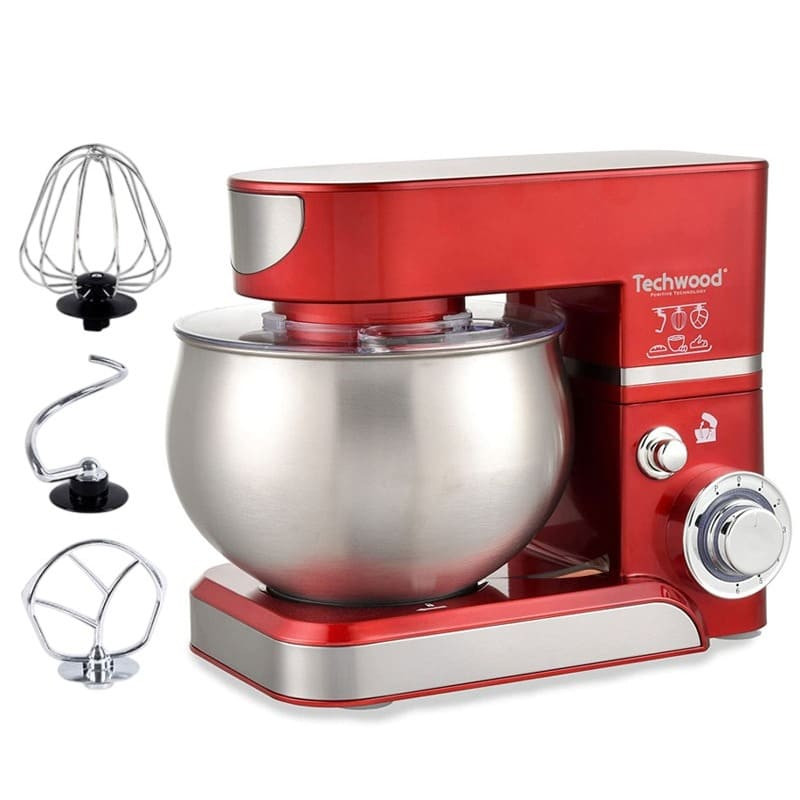 Robot Pétrin TECHWOOD TRO-1065 1000W 5 Litres Rouge
