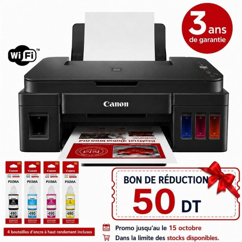 Multifonction Jet d'encre Canon Pixma G3410 - Wifi