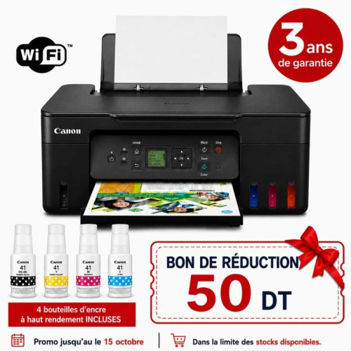 Multifonction Jet d'encre Canon PIXMA G3470 Noir - Wifi