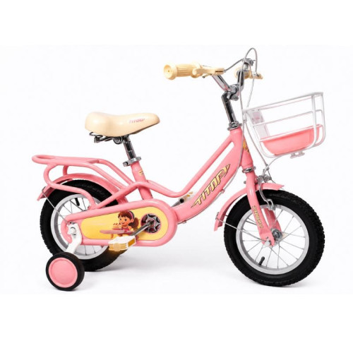 Vélo Enfant Titou 12 Pouces avec Roues Stabilisatrices – Rose