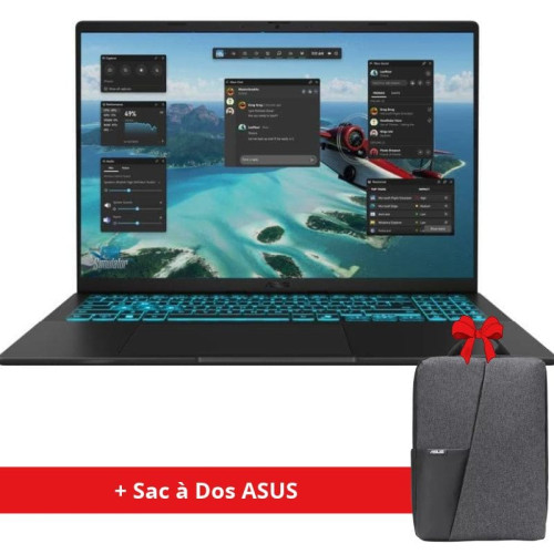 Pc Gamer ASUS V16 V3607VJ-TK195W - Core 5 210H - 8Go - 512Go SSD - RTX 3050 - 16"- Noir Pc Gamer ASUS V16 V3607VJ-TK195W Core 5 210H 8Go 512Go SSD RTX 3050