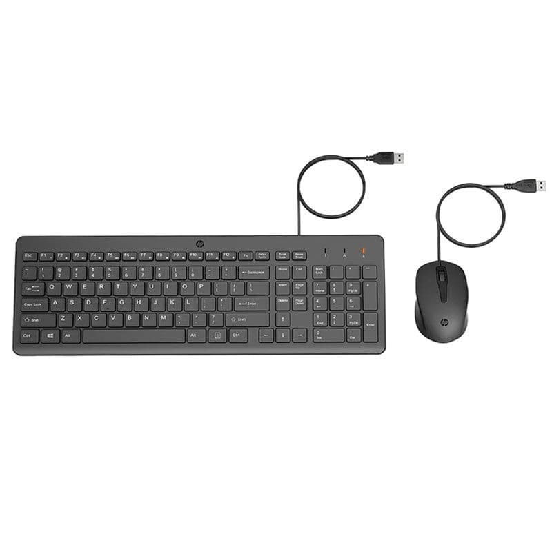 Ensemble Clavier AZERTY Arabisé et Souris Filaire HP 150 Noir (240J7AA)