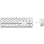 Ensemble Clavier et Souris HP Sans Fil 230 QWERTY Blanc 3L1F0AA
