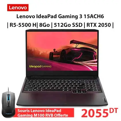 PC Portable Lenovo IdeaPad Gaming 3 15ACH6