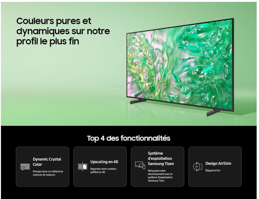 TV Samsung DU8000 75" 4k Crystal UHD Smart